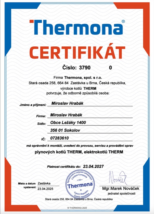 THERMONA – montáž, servis a opravy plynových kotlů a elektrokotlů THERM (2025).